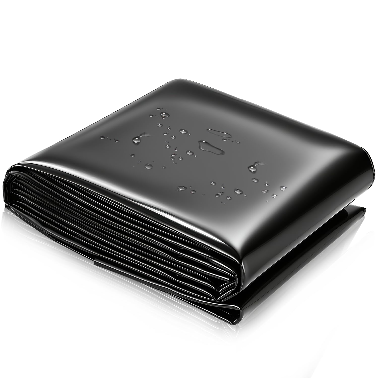 ENUTROF Telo per Laghetto da Giardino 3m x 3m x 0.2mm Fodera per Laghetto in HDPE per Isolamento da Giardinaggio Giardino Piscina per Laghetti Fontane Cascate (3x3m)