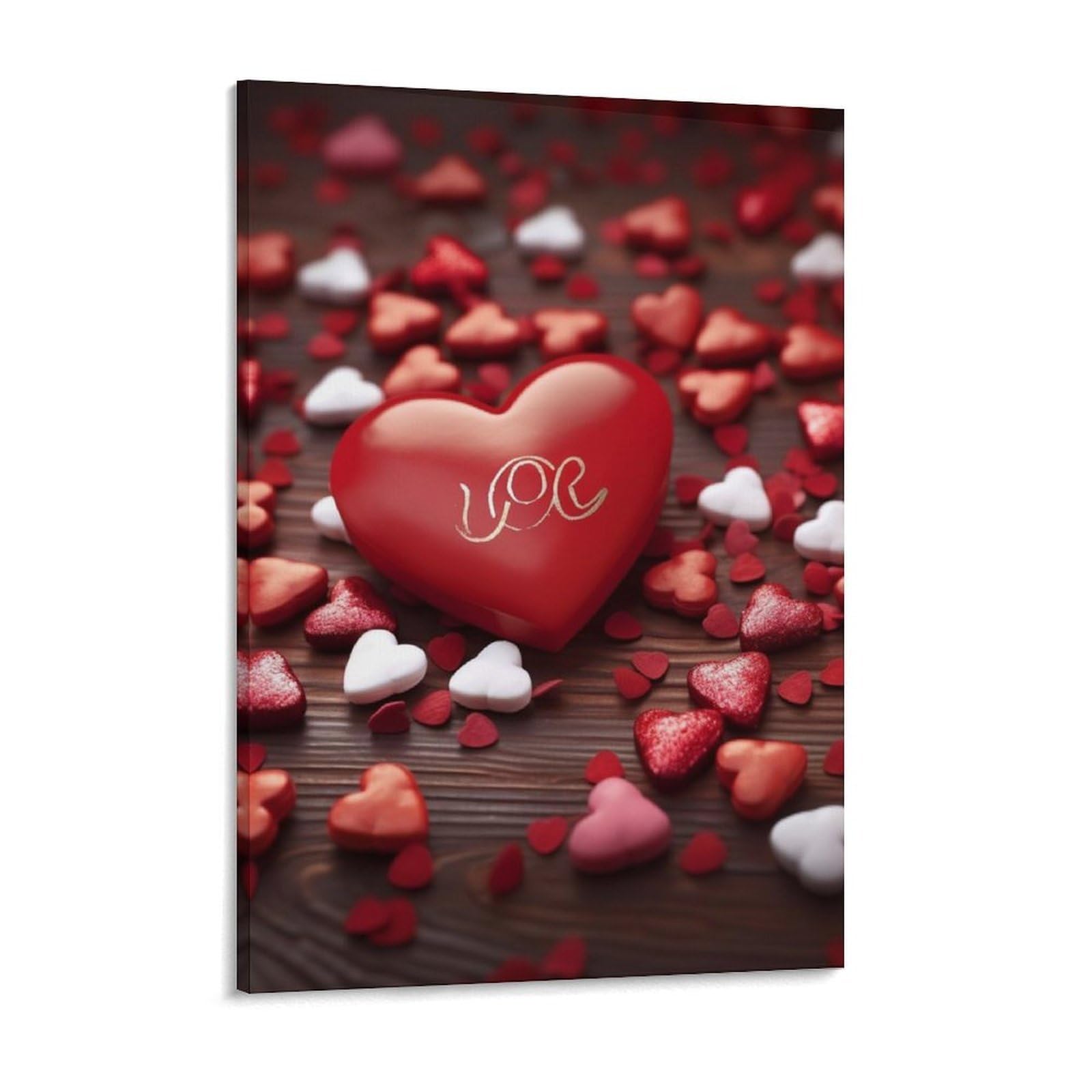 Valentine's Day Canvas Wall Art for Bedroom 12x16inch Canvas Prints Artwork for Walls Modern Picture Artwork Painting for Living Room Aesthetic Wall Paintings for Bathroom Kitchen Office Deco