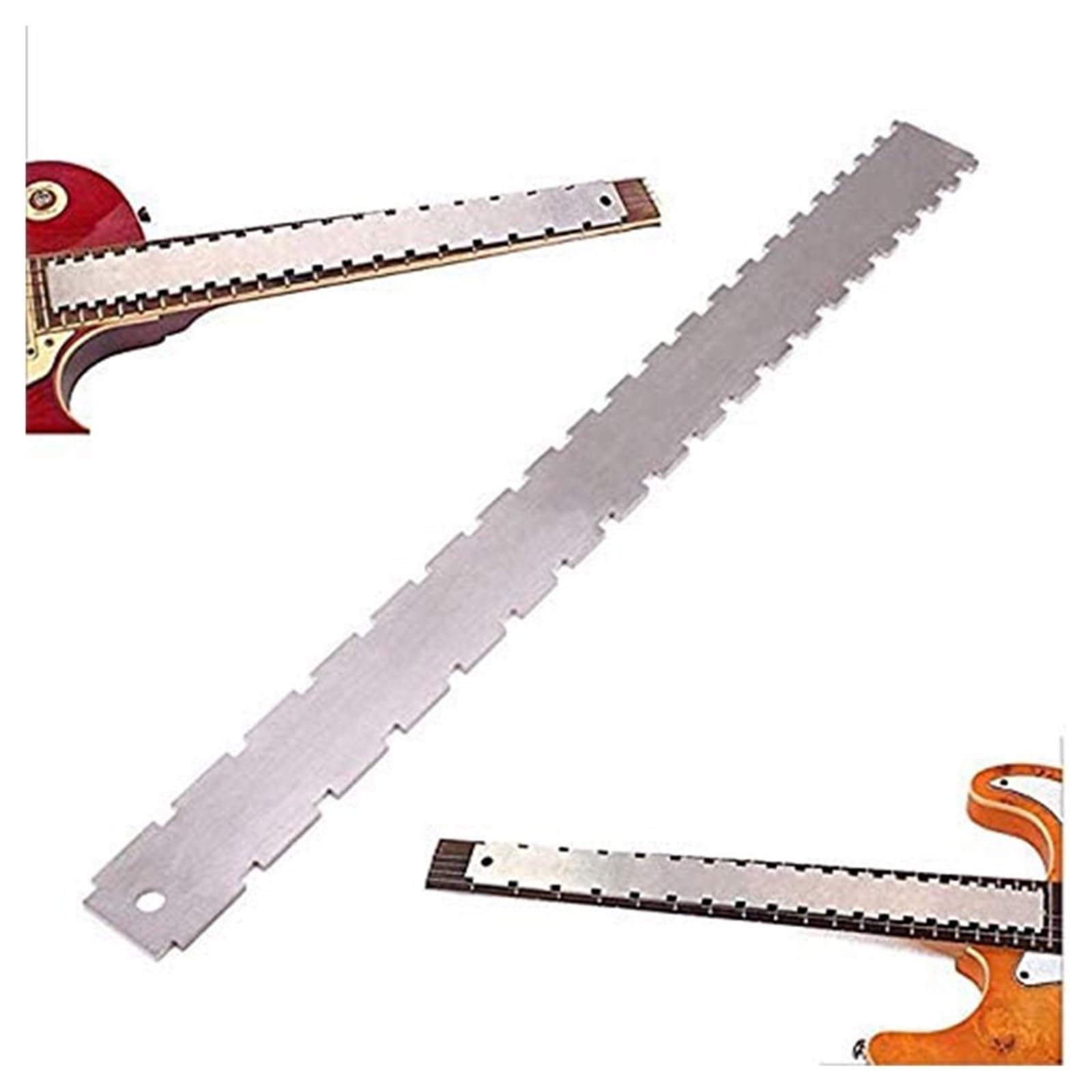 Juegos de herramientas para guitarra Kit De Herramientas Medición Guitarra Regla Altura Cuerda Curvatura Del Diapasón Cuadrado En T