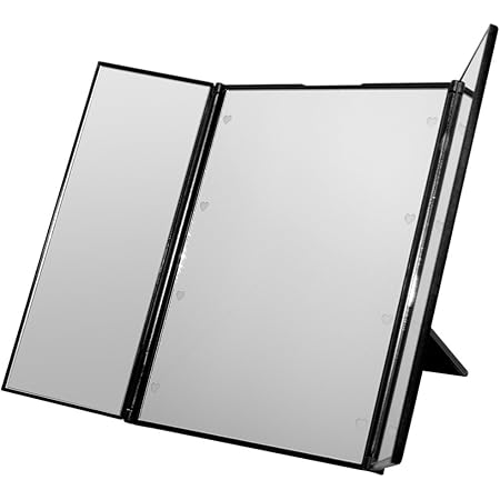 Amazon Co Jp Goodsland ハート型 Led ライト付 卓上 折りたたみ 三面鏡 大型 大きい かわいい スタンド ミラー メイク アップ ブライトニング Gd Led 3mr Bk ビューティー Amazon Co Jp Goodsland ハート型 Led ライト付 卓上 折りたたみ 三面鏡 大型 大きい かわいい スタンド ミラー メイク アップ ブライトニング Gd Led 3mr Bk ビューティー