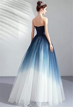 JINZUOMA　 パーティドレス　ブルー&ホワイト　 Sサイズ JINZUOMA パーティドレス ブルー&ホワイト Sサイズ Amazon | [JINZUOMA