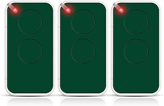 Era Inti 433.92MHz Universal Gate Remote Control, 3 Pieces 2 Channel Remote Control, Compatible with Gate Opener and Garage, Green