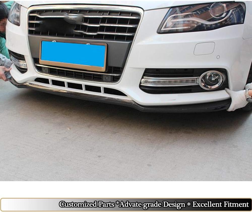 For Audi A4 B8 Basic 2009 2010 2011 2012 Factory CNC Moulding Front Bumper Lip Chin Spoiler (Carbon Fiber)