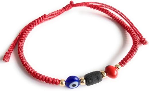 SIFRIMANIA Powerful Prosperity Red Unisex Adult Bracelet Evil Eye Real Azabache Pulsera para el Mal de Ojo B07RV67FFM