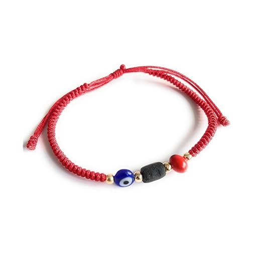 SIFRIMANIA Powerful Prosperity Red Unisex Adult Bracelet Evil Eye Real Azabache Pulsera para el Mal de Ojo