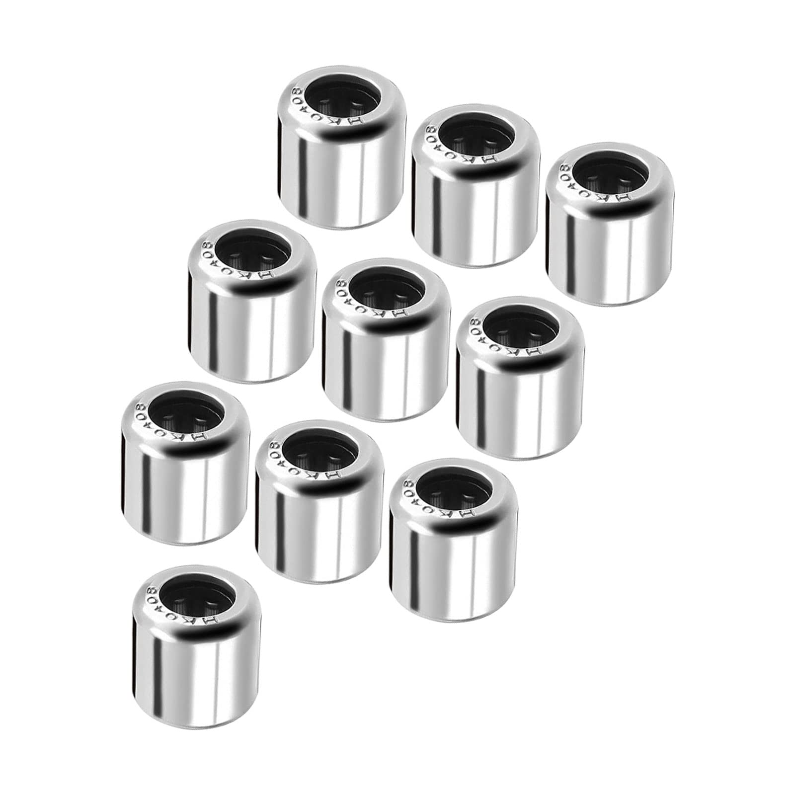 10 sztuk HK0408 Łożyska igiełkowe - [4mm x 8mm x 8mm] Otwarta końcówka do zmiany biegów, chrom stalowe rolki