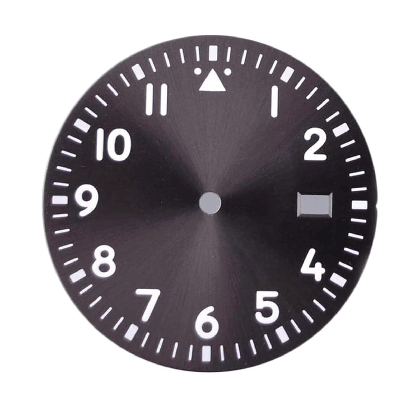 MUYRJLZX Mechanical Dial Watch Dial 33.8 Mm Round Dial Parts Watch Dial Green Luminous Replacement Dials Watch Fit Nh35 Nh35a Nh36 Nh36a Movement(Black)