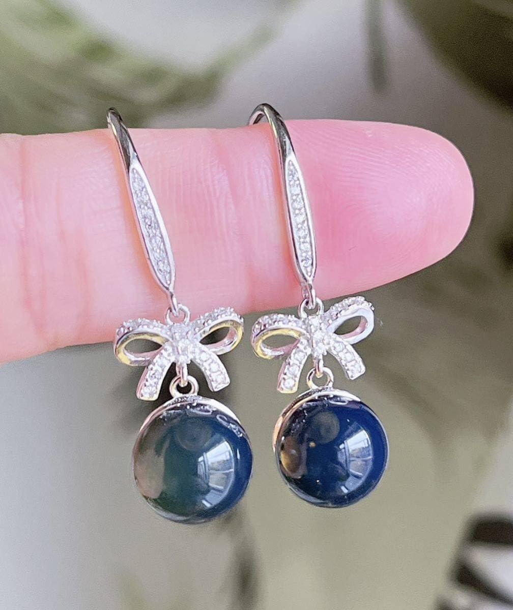 ホワイトラブラドライト・クリソベリルブルーキャッツアイピアス＋ネックレス ホワイトラブラドライト・クリソベリルブルーキャッツアイピアス