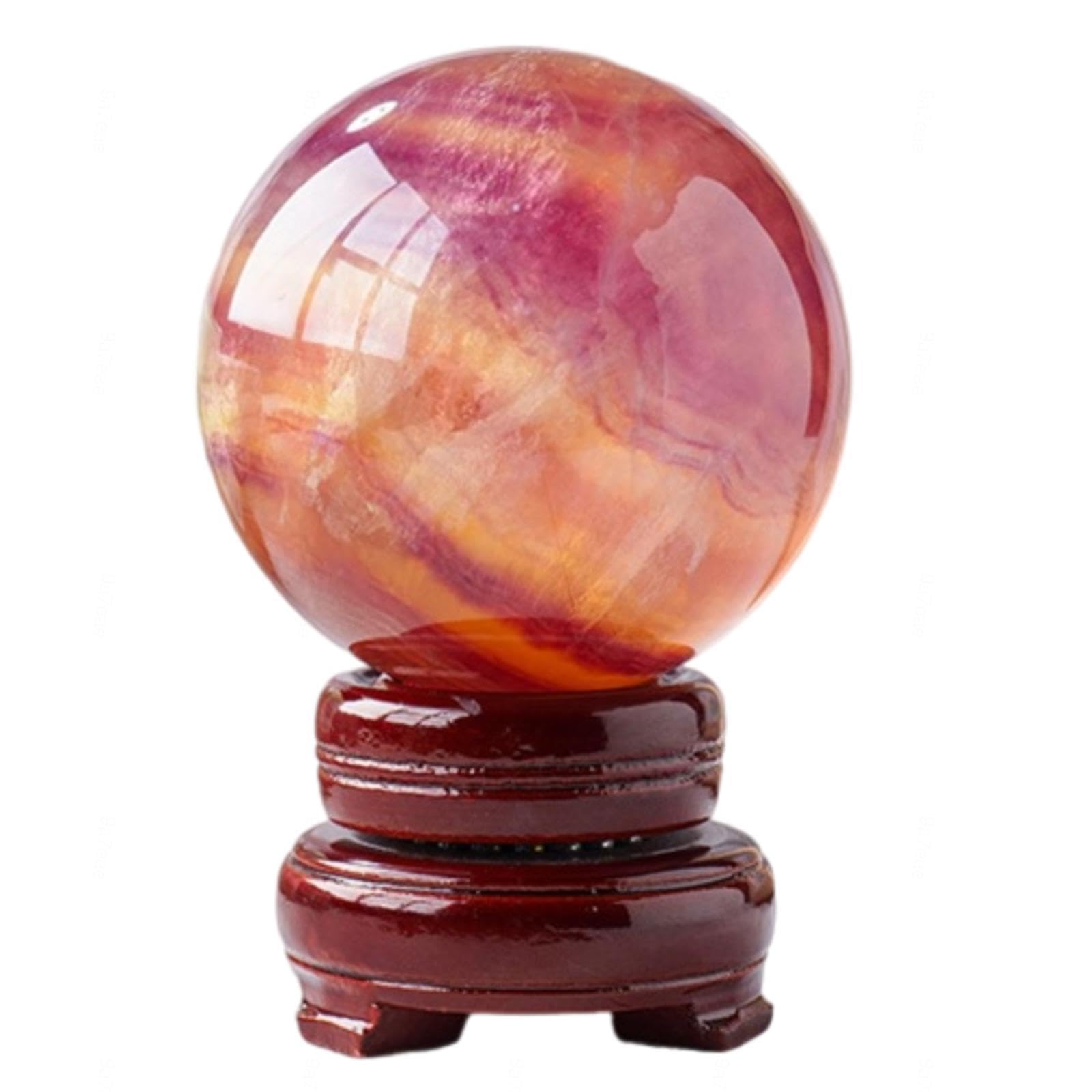 Ylquxeuv One Color Crystal Ball Home Decoration Gemstone Crystals Balls Watermelon Fluorite Sphere Rainbow Purple,50~60Mm