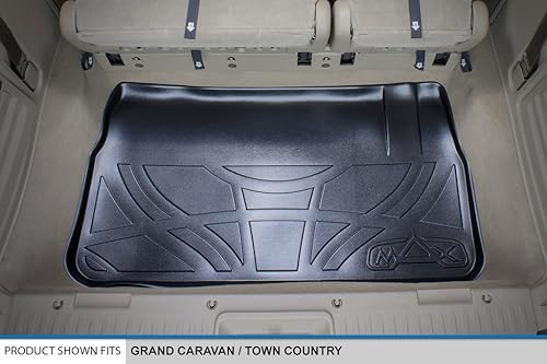 Miniatura 2 de SMARTLINER Tapete de piso para maletero de carga detrás del asiento de la tercera fila, color negro, compatible con Grand Caravan 2008-2020  Town