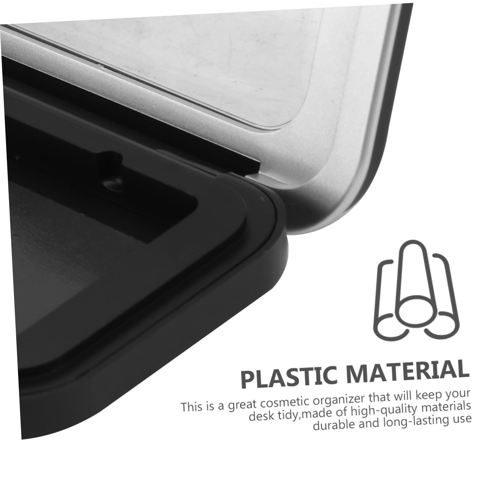 Happyyami 2 Pezzi Scatole Porta Ombretti in Plastica Nera, Contenitori Cosmetici Magnetici, Organizer per Make-up Fai-da-te, per Viaggio e Esposizione