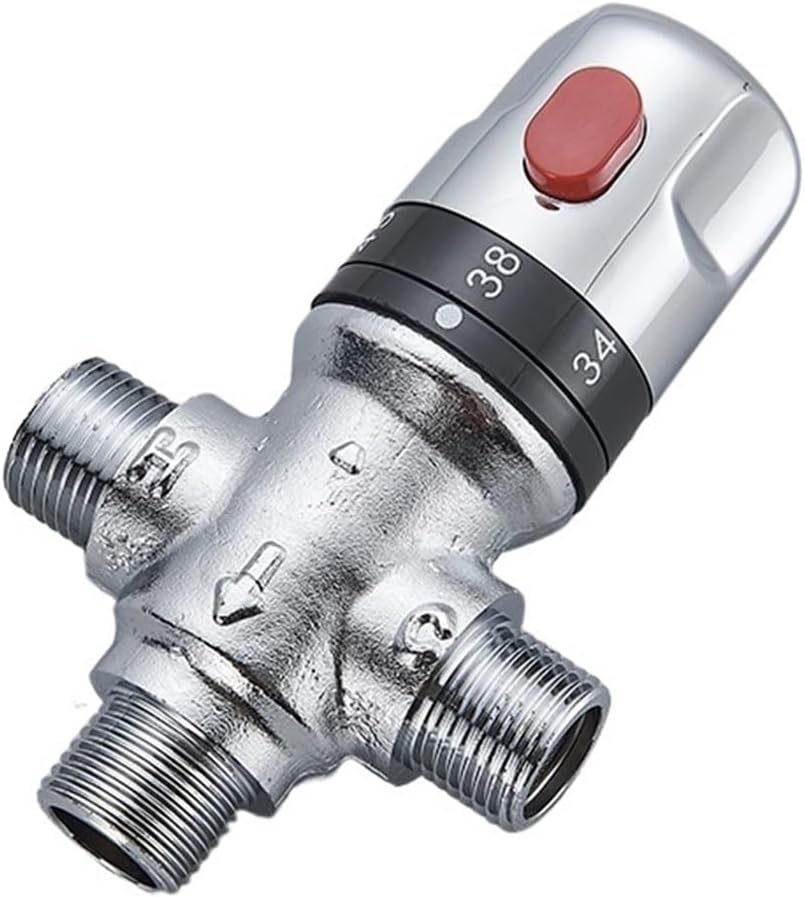 Amazon | G1/2キサーミキシングホット サーモスタットミキシングバルブ 蛇口温度調節 温度制御 ミキシング水温 サーモスタット混合弁 真鍮製  プラスチック 浴室 お風呂 キッチン 洗面所 | 浴室水栓用パーツ 温水混合バルブバルブサーモスタットミキサー調節可能な温度制御 ... サーモスタットミキシングバルブ真鍮標準1/2温度制御蛇口バルブサーモスタットバスルームシャワーキッチンタップ(カラー:タイプC)