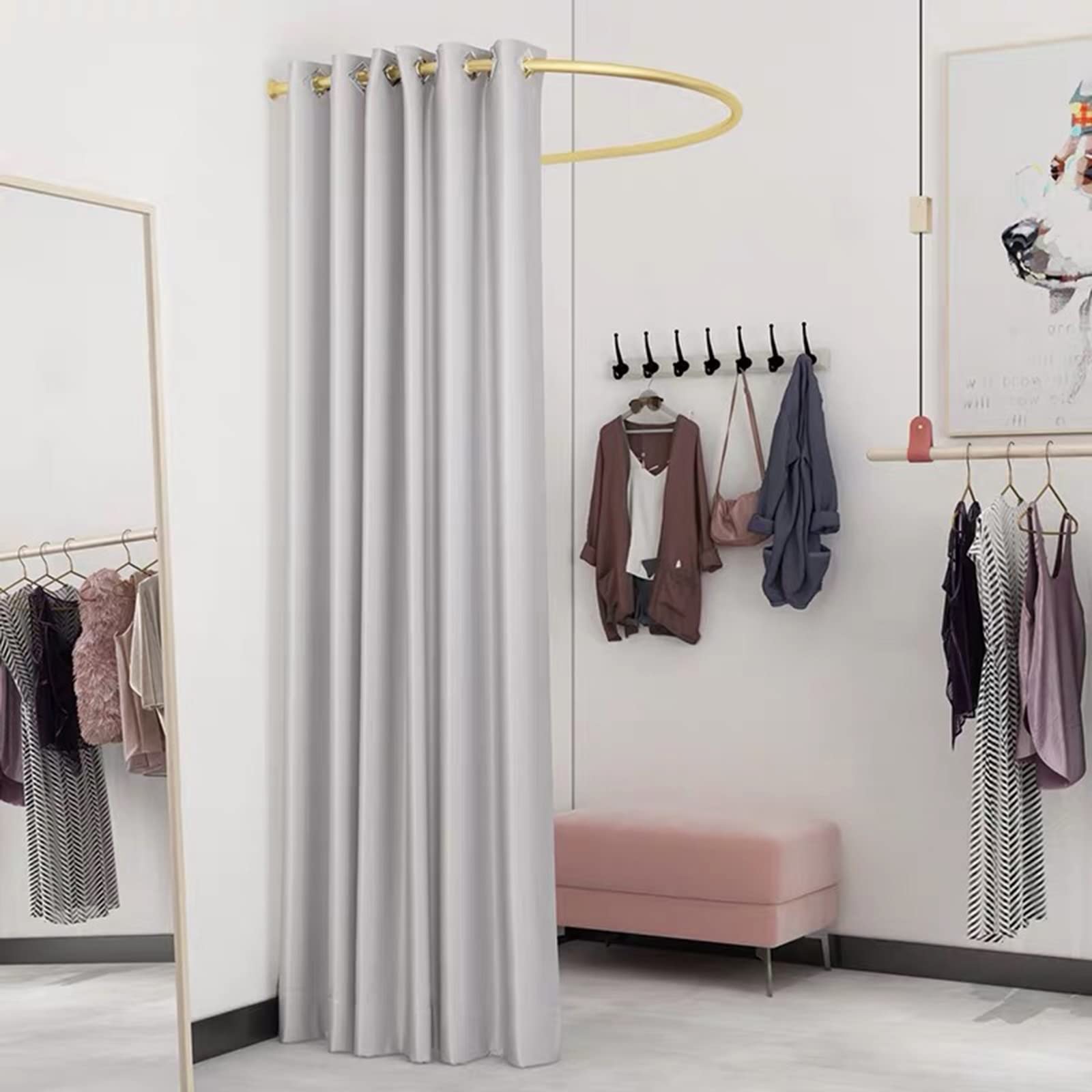 Cabine d'essayage gris argenté de séparation de pièce pour vestiaire