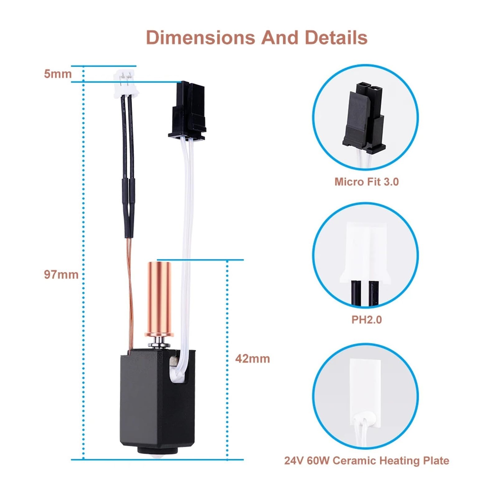 Compatibile con Anycubic, kit hotend for Kobra 2 Plus/Pro/Max