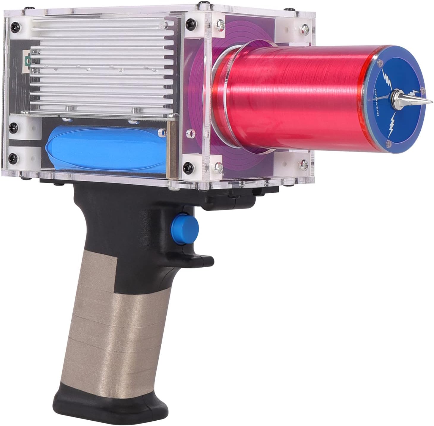 OKYUK Handheld Tesla Coil, Artificial Lightning Generator, Portable Mini Arc, DIY (Type-Charge)