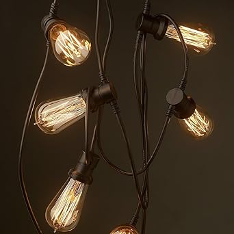 ZOREZA - Vintage Edison Bulbs - Filament Bulb Lights for Home Decoration Warm Yellow Glow, Perfect for Hanging Lamp bulb with Antique Charm Naple 40 Watts E27 Holder Filament Bulb (4)
