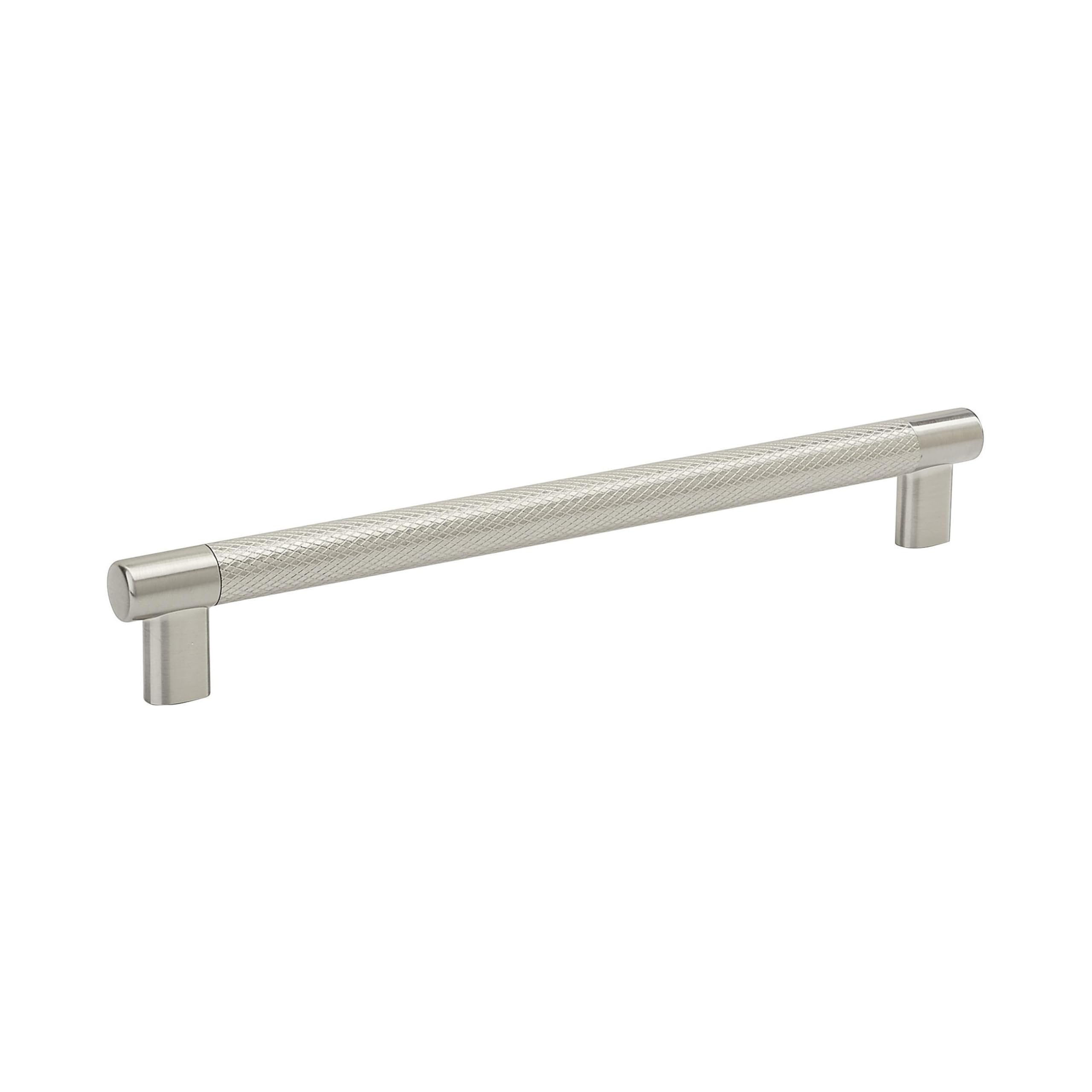 Amerock | Kitchen Cabinet Pull | Satin Nickel | 10-1/16 in (256 mm) Center-to-Center | Bronx | 1 Pack | Furniture Hardware | Cabinet Handle | Bathroom Drawer Pull