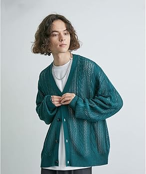 Amazon | [ジュンレッド] ケーブルクロシェ編みカーディガン