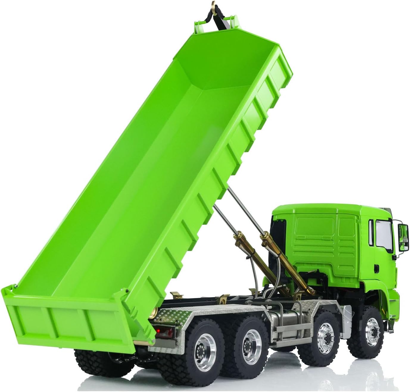 LESU 1/14 8x8 RC Hydraulic Roll On Off Dump Truck Metal Chassis Dumper Differential Lock 540 Power Motor EDS Axles 2Speed Gearbox Model Car Hobby Grade Model