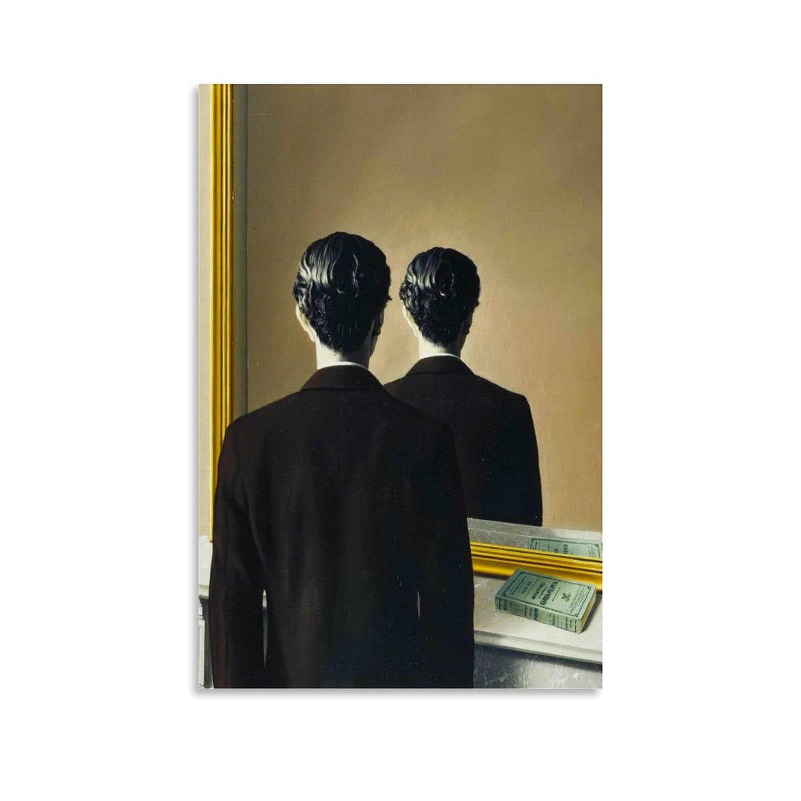 GAJUYL Surrealist Rene Magritte Poster Reproduction Interdite, Painter Art Poster Canvas Printing Decorative Painting; Unframe; 12x18inch(30x45cm)