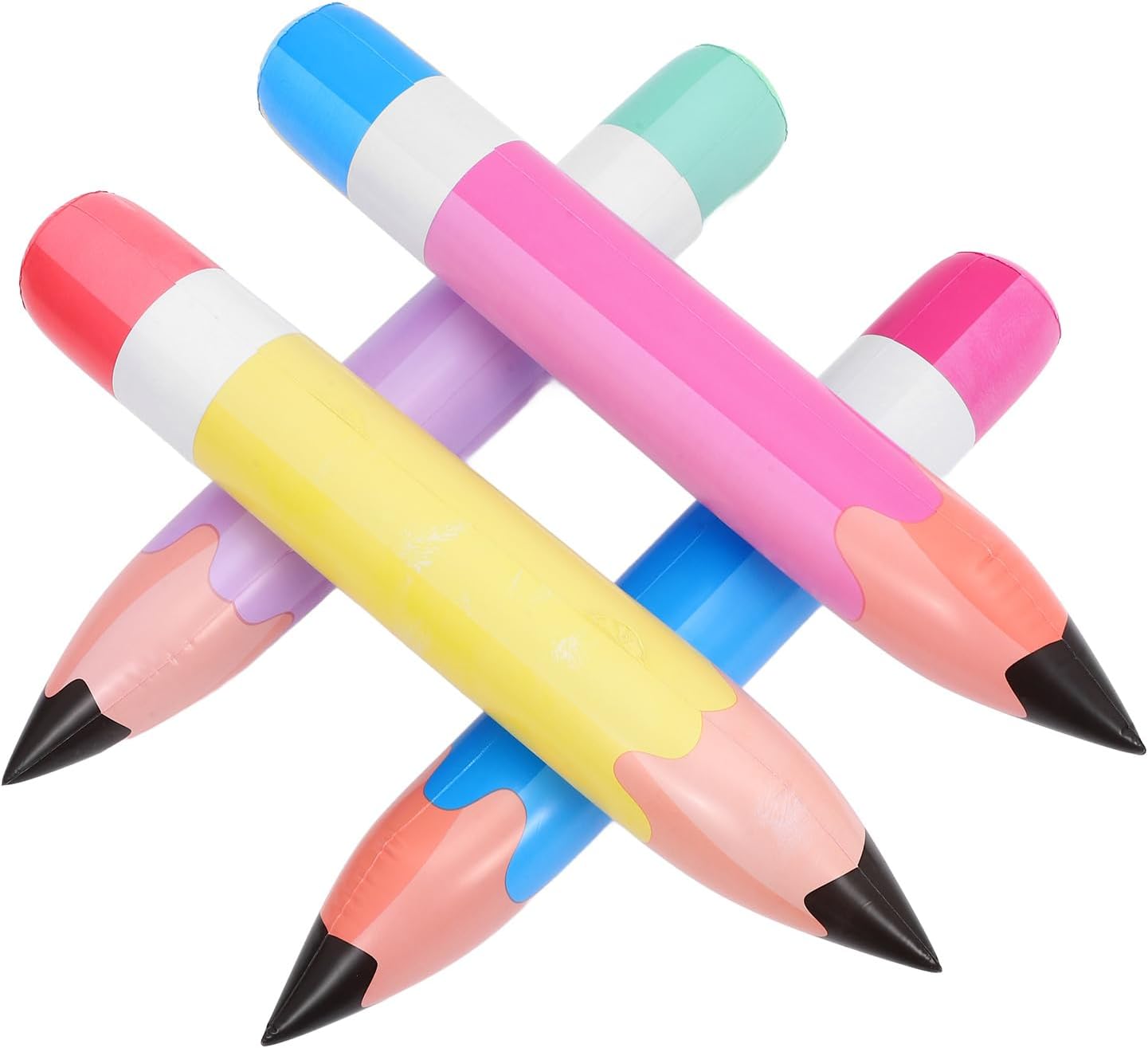 Vaguelly Inflatable Crayon Balloon Large Pencil Prop Multi-Color Party Decoration Classroom Decor School Event Favor