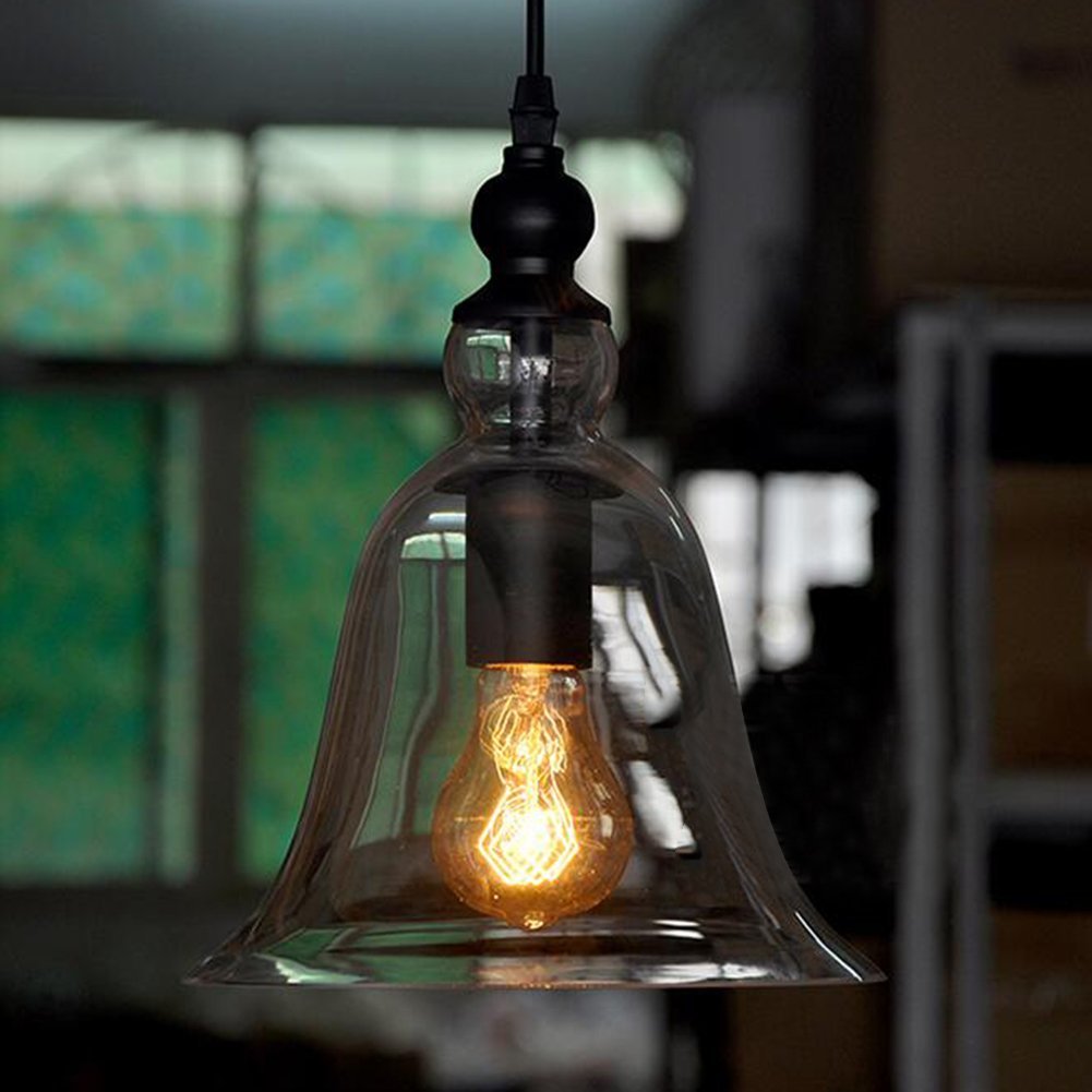 Bell Glass Ceiling lamp Shade Modern Vintage Industrial Pendant Light
