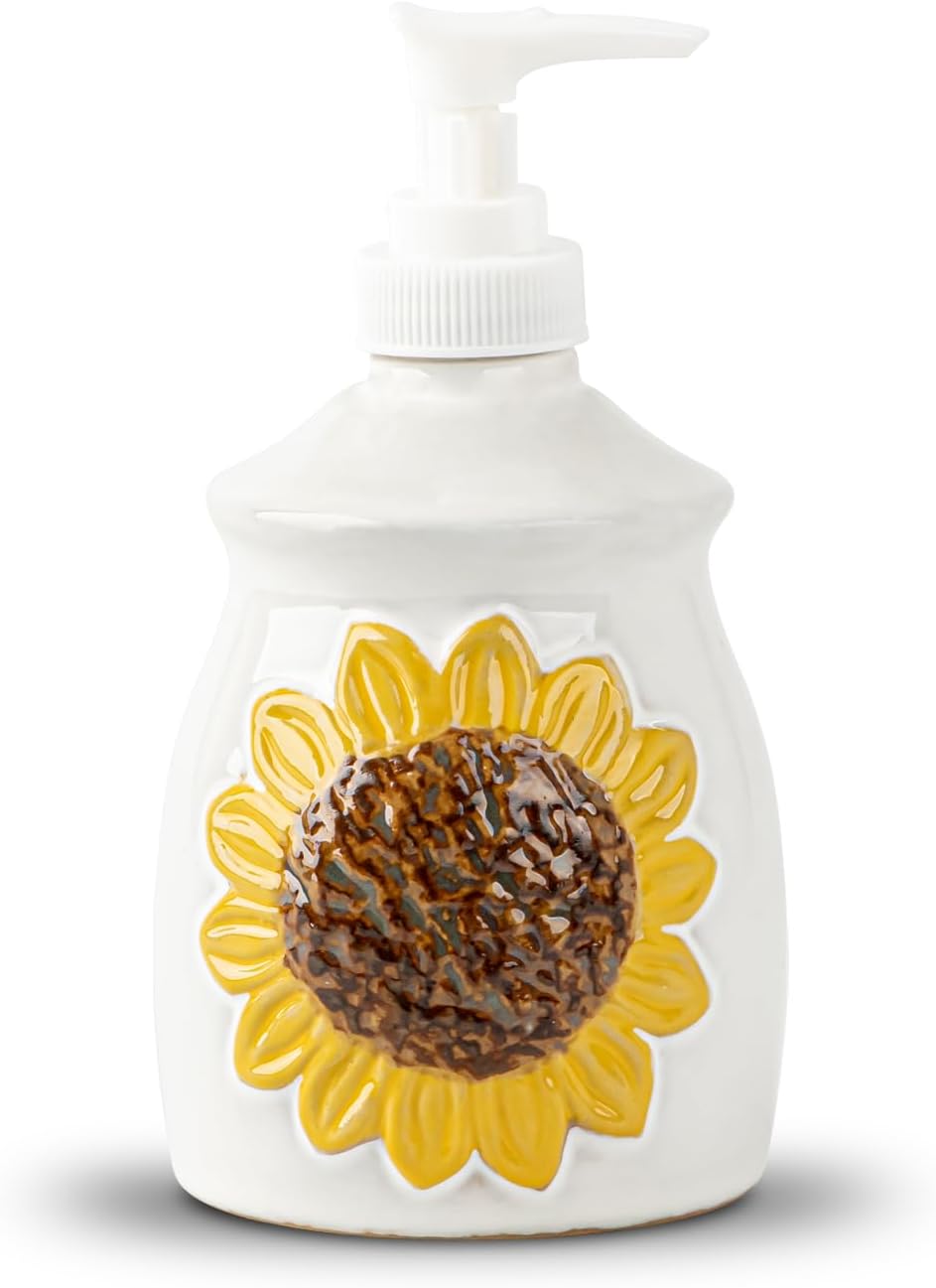Sunflower Soap Dispenser Bathroom Cramic Hand Soap
