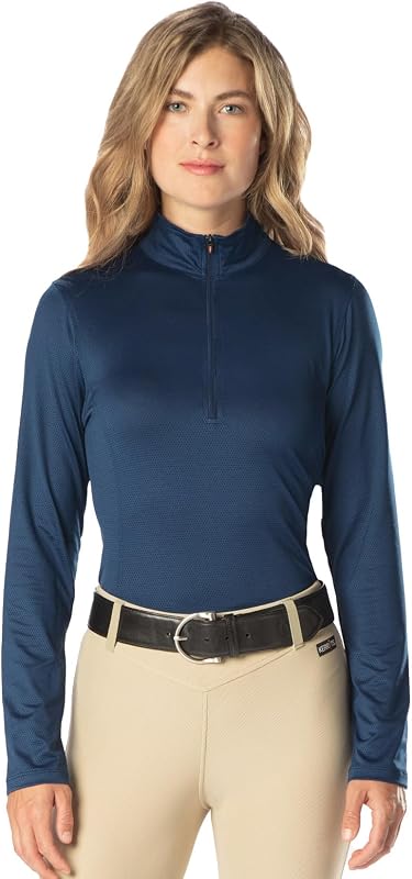 Camisa de manga larga Kerrits Ice Fil Lite para mujer – Camisa de protección solar refrescante para montar a caballo, golf, senderismo
