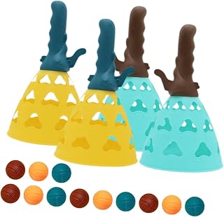 KOMBIUDA 1 Conjunto Lançador De Bola Para Pegar Bola Ao Ar Livre Bolas Pop-Pass-Catch Interativas Bolas Pop-Pass-Catch Interativas Playset Para Crianças Popularidade Jogo De Plástico Para