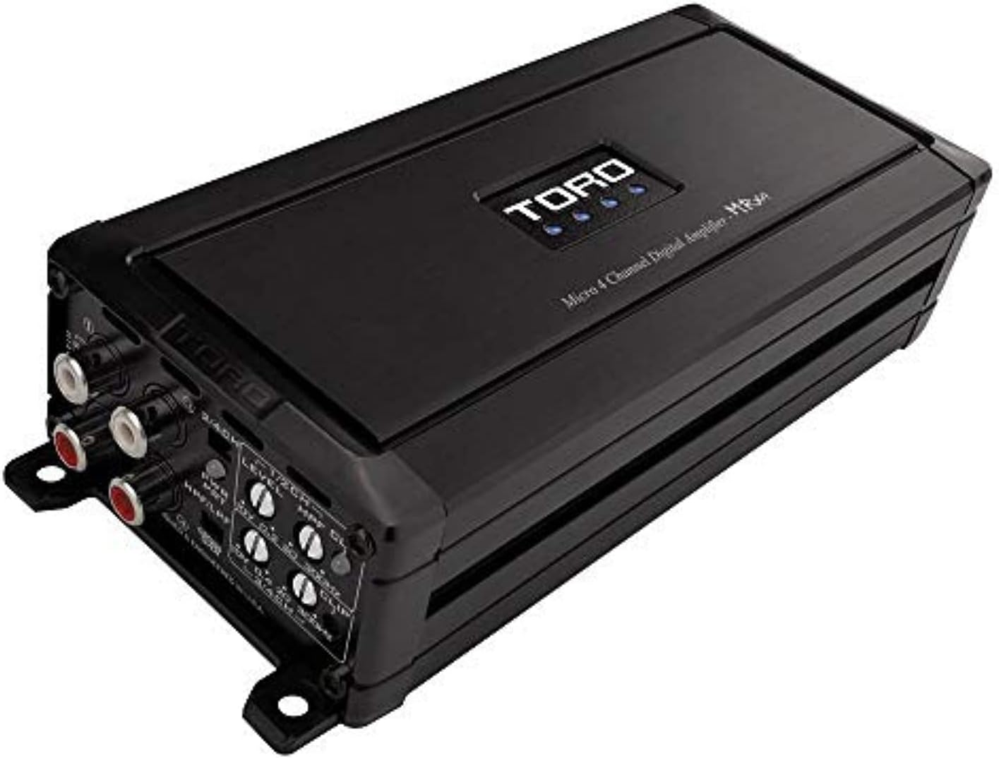 TORO TECH - MRx4, 80 Watts x 4 RMS @ 4 Ohm / 130w x 4 RMS @ 2 Ohm Micro Sized Multi-Channel Car Amplifier, Sound Quality Class D Design, Auto Turn-On, Full Range Speaker or Subwoofer Amplifier : Electronics