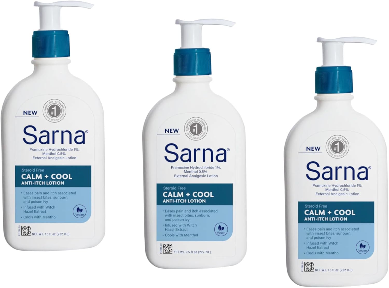 Sarna Anti-Itch Lotion Original, 7.5 Fl Oz, Pack of 3
