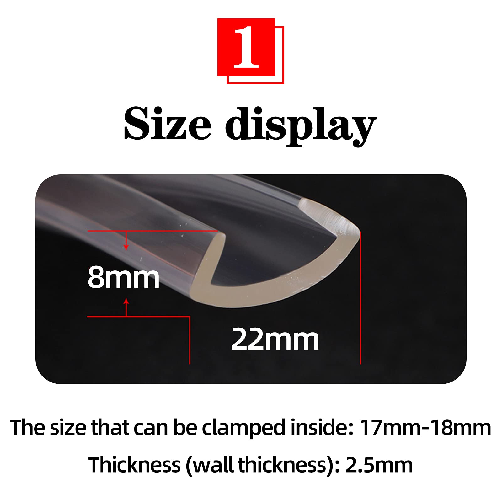 Guarnizione In Gomma A U Trasparente - 5 Metri, 15x12mm, Per Bordi E Sigillature