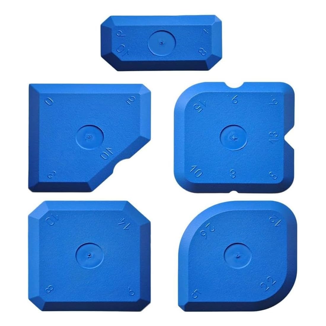 Kit Di 5 Strumenti Per Calafataggio Blu - Spatole Per Sigillante Silicone E Acrilico