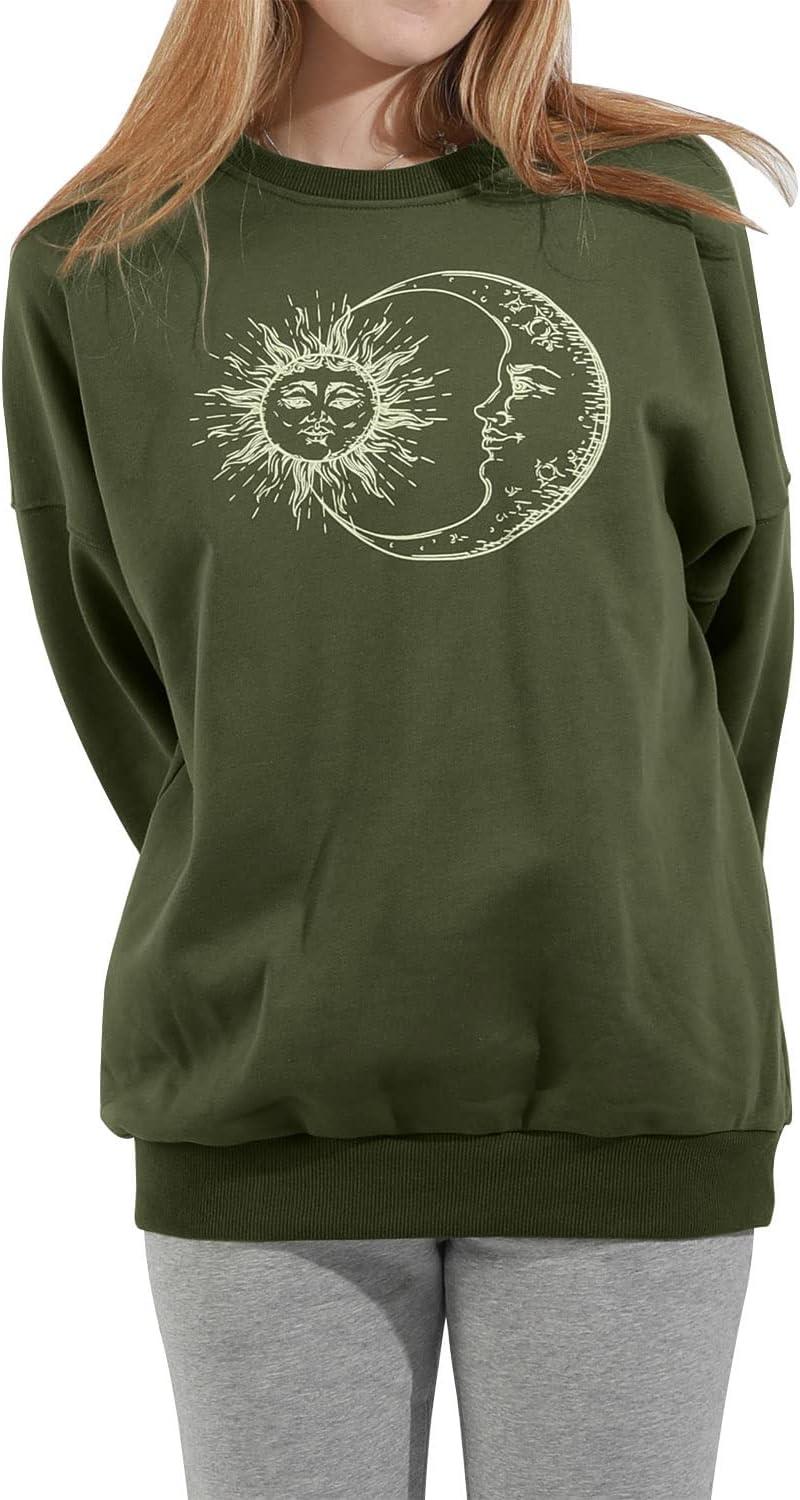 utcoco Womens Oversized Sweatshirts Graphic Long Sleeve Crewneck Loose Fit Casual Pullover Tops - Image 3