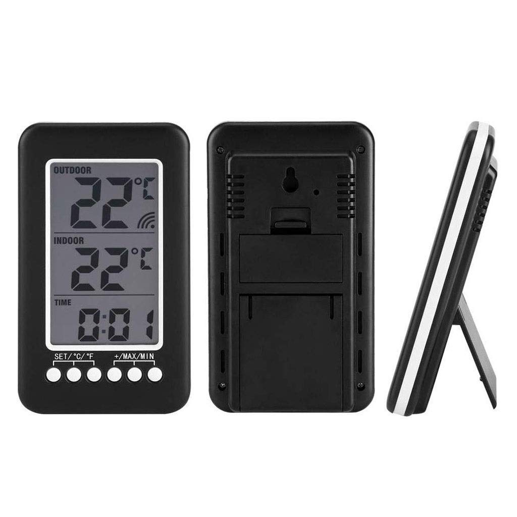 PNAWLLCF-65 zegar miernik temperatury, cyfrowy cyfrowy termometr zewnętrzny LCD termometr elektroniczny i higrometr