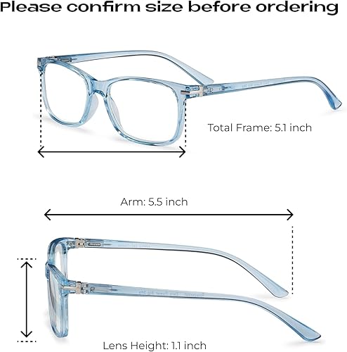 Miniatura 5 de Readerest - Lentes de lectura bloqueadores de luz azul, bisagras de resorte, protección UV