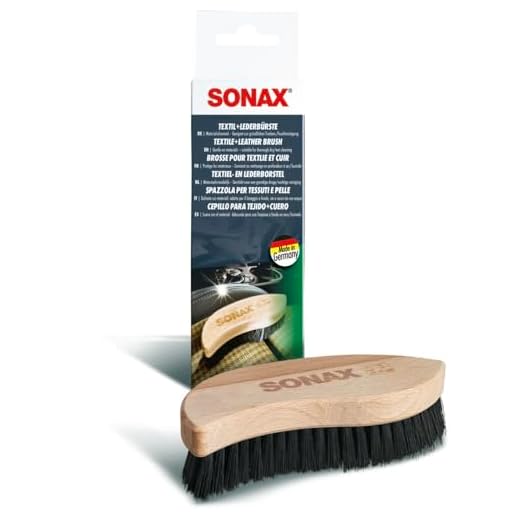 SONAX Textil+LederBürste (1 Stück) Trocken- und Feuchtreinigung von Textilien sowie zur schonenden Reinigung von Glattleder-Oberflächen | Art-Nr. 04167410