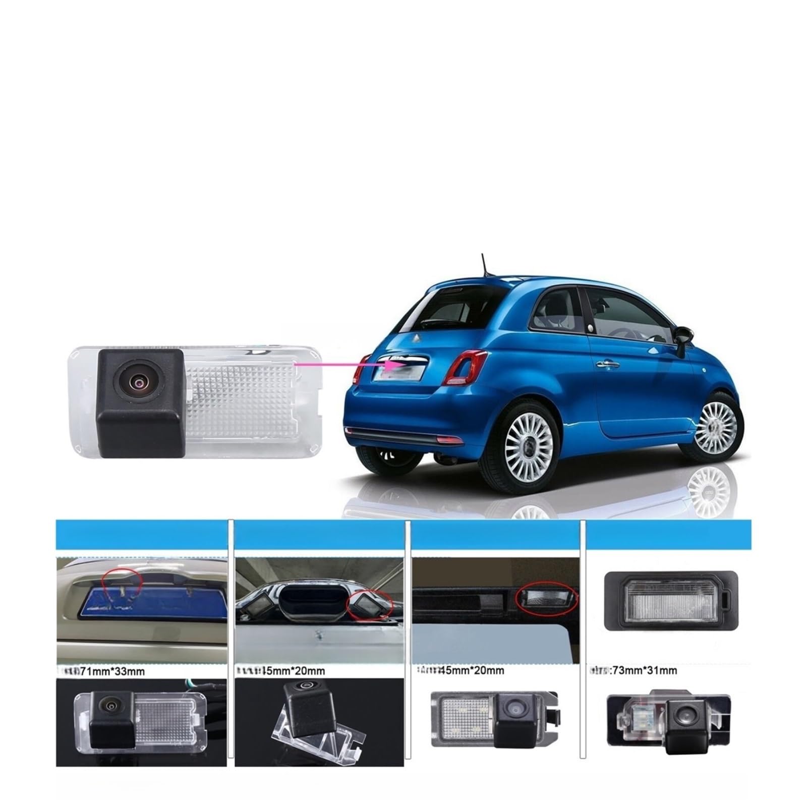 Caméra De Recul Hd De Rechange Fiat Abrath 500 595 695 500C 595C 695C