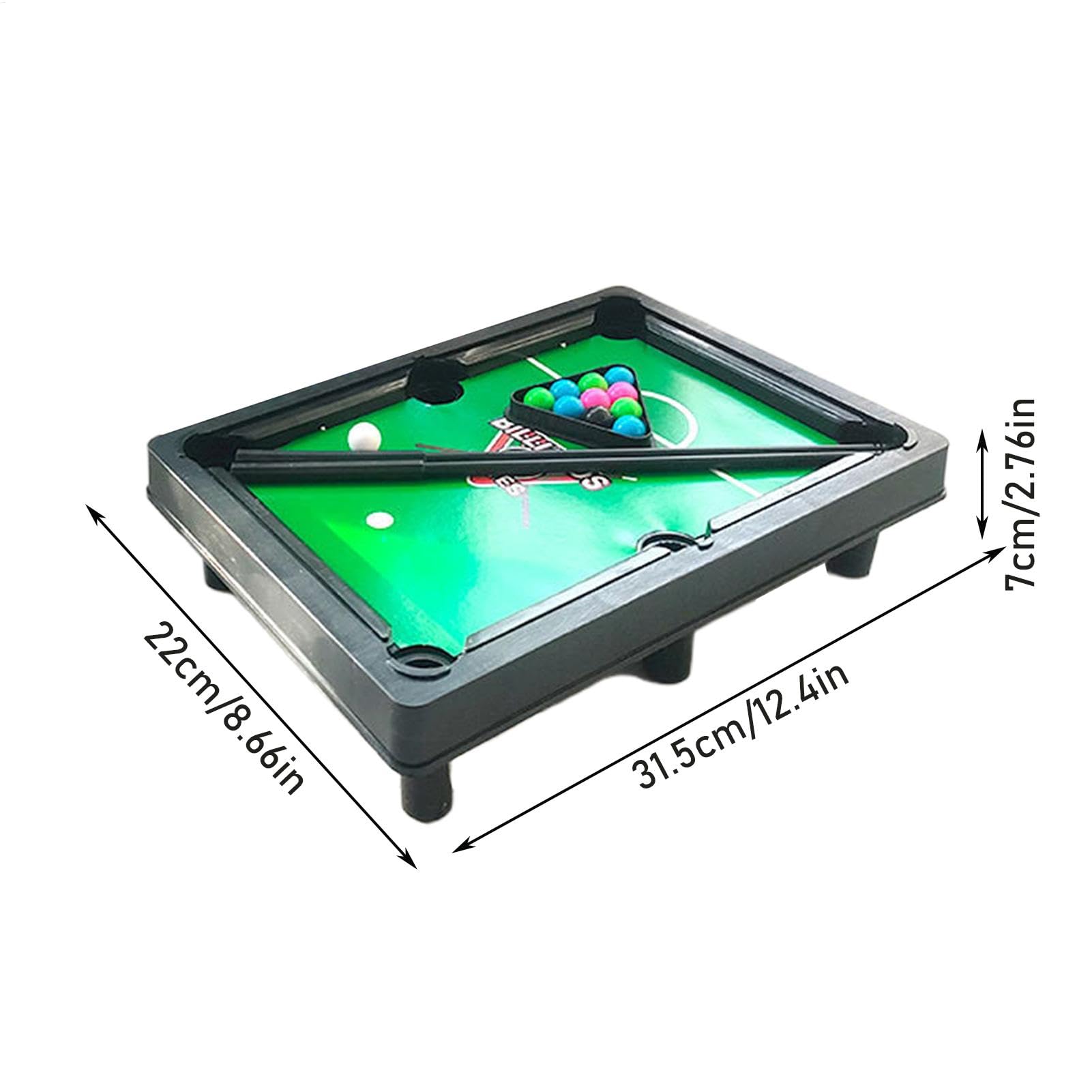 Juego de Mesa de Billar en Miniatura, Juguetes de Billar,Pequeño Juego de Juegos Deportivos - Conjunto de Piscina de Mesa, Juego de Billar de Alta simulación para niños para Adultos Juguetes