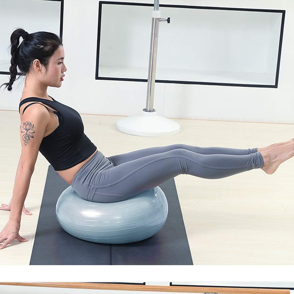 VBESTLIFE Fitness Donut, Exercise Donut Yoga Ball Workout Core Training Stability Ball for Yoga Pilates Balance Training with Inflatable Pump