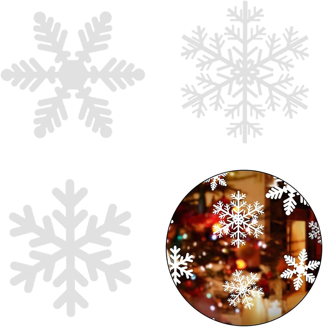 Sneeuwvlokken stickers kopen? Herbruikbaar voor raam