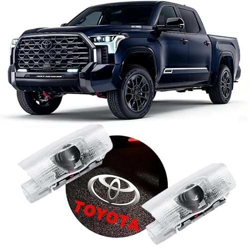 2Pcs Car Door Lights Logo Projector Puddle Light 4K-HD, Ghost Shadow Door Lamp Compatible with Toyota Tundra/4Runner/Sienna/Corolla/Camry/Highlander/Prius/Venza/Sequoia/Crown