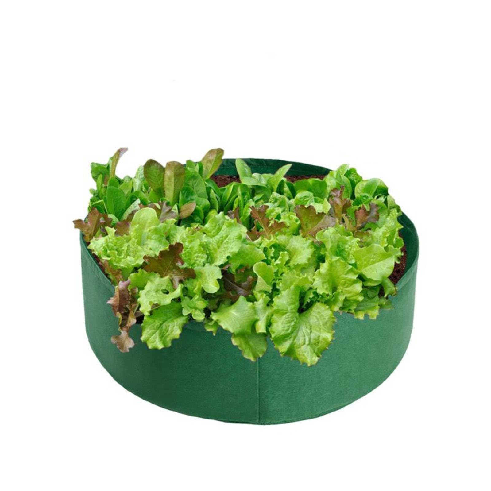TOP-MAX 50 Gallon Fabric Grow Bag, Round Planter Container Non Woven Planting Bags for Garden Potato Carrot Vegetables Farming [Green]