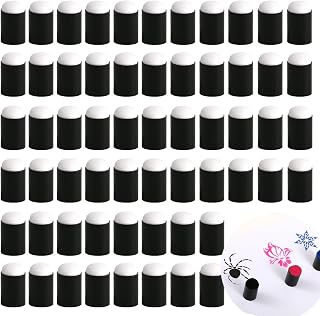 Depvision 60 Pieces Craft Finger Sponge Daubers Drawing Project Finger Painting Sponge Set for Face Paint Card Making, Painting, Stamping, Ink