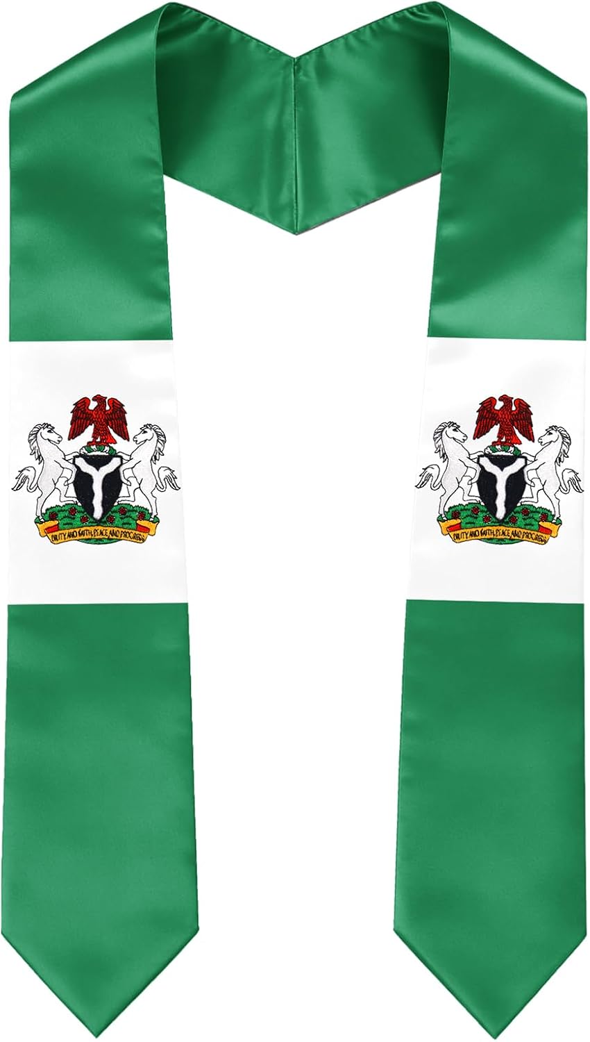 National Flag Embroidered Graduation Stole with Gift Box
