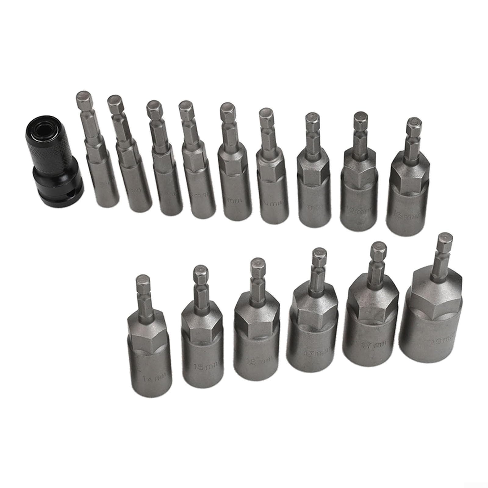 Douille pour réparation automobile en métal : lot de 15 embouts de 5,5 à 19 mm pour perceuse