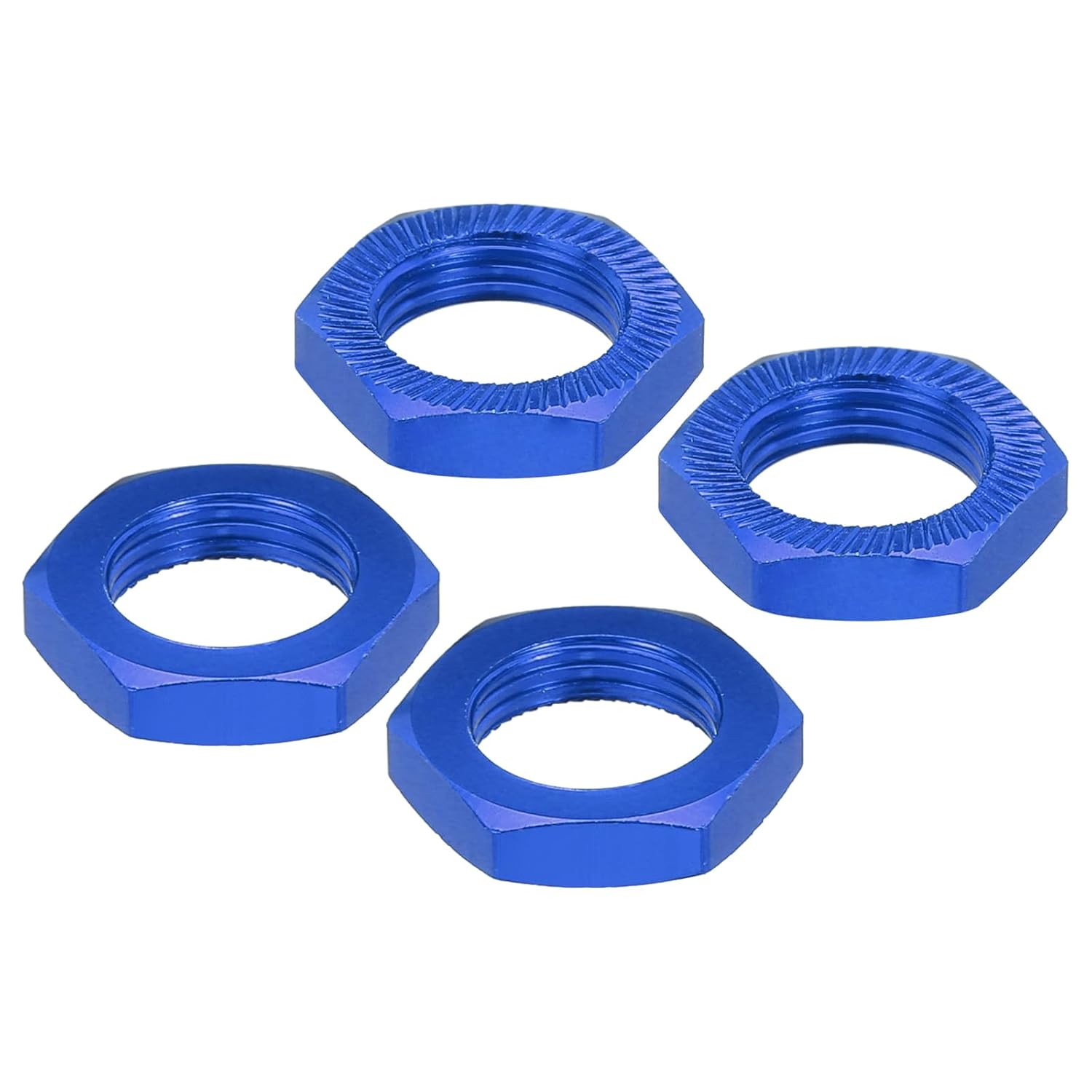 MECCANIXITY Aluminum 17mm RC Wheel Nut Thread M12x1.0mm Hex Wheel Nuts RC Wheel Nut for 1/8 RC Model Car Trucks Off Road Car Upgraded Parts Pack of 4(Red)