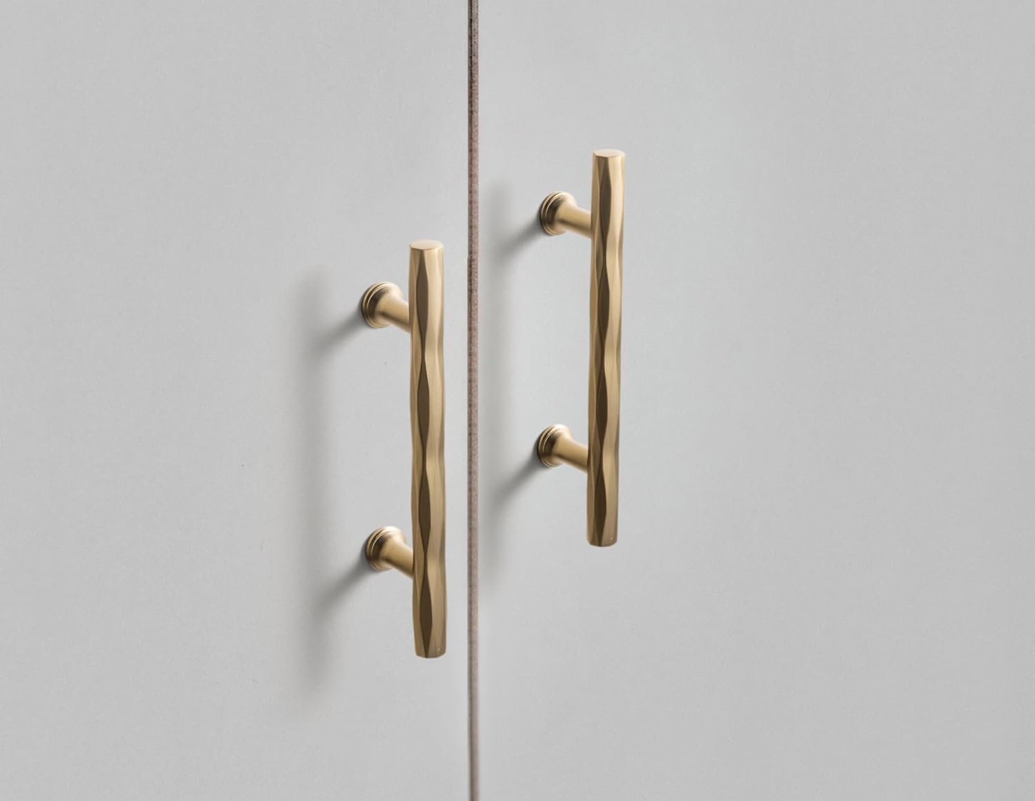 Goo-Ki Rhombus Cabinet Handles Champagne Bronze Drawer Pulls 3" c-c Zinc Alloy Kitchen Cabinet Hardware - 6 Pack Champagne Gold Bar Cabinet Pulls