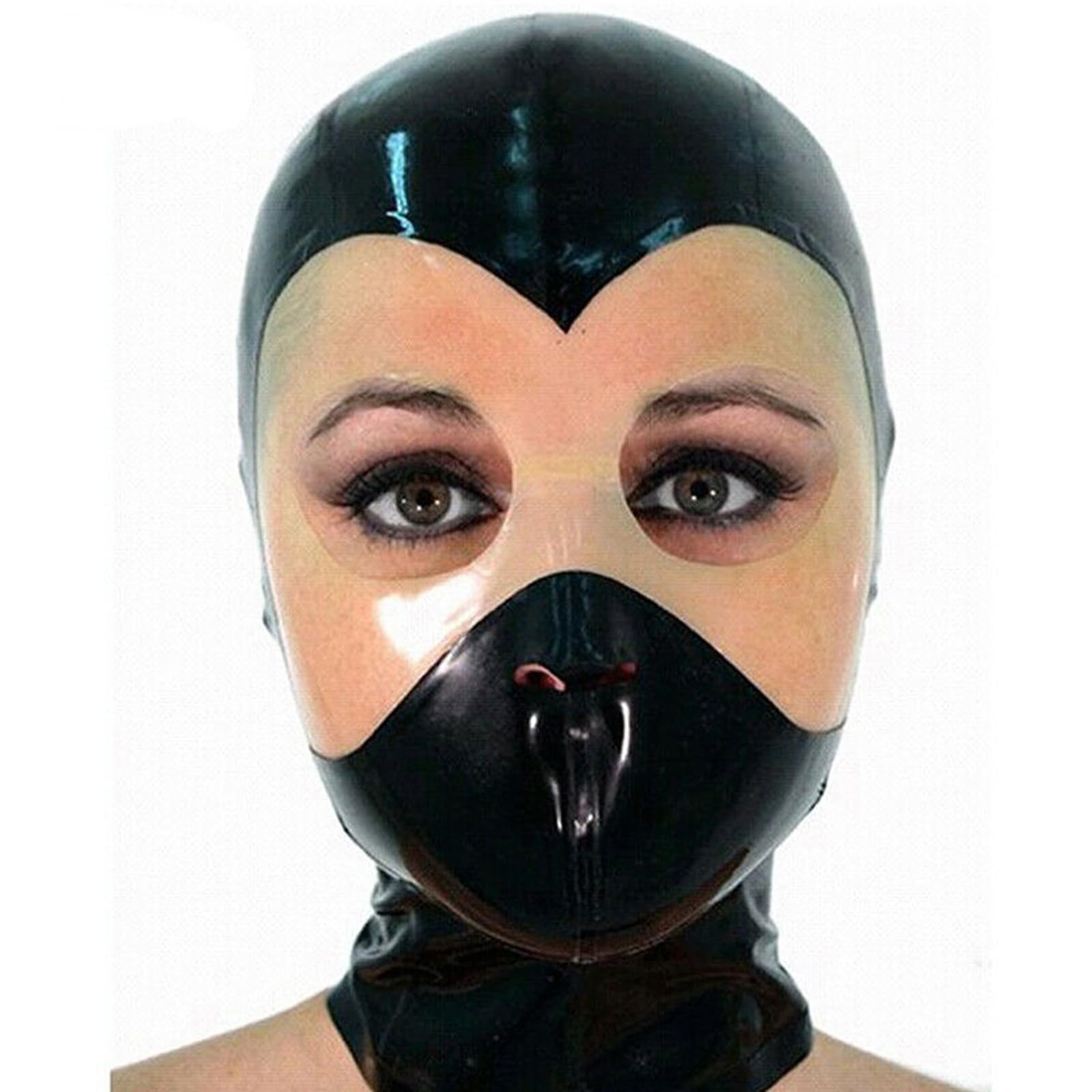Máscara BDSM de látex talla XXL