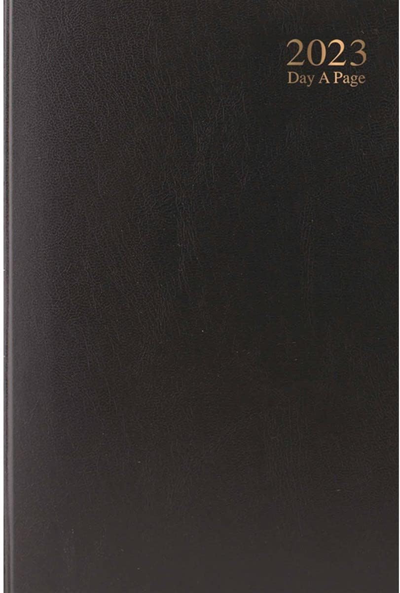 Black Hardback Day-A-Page A4 Diary 2023